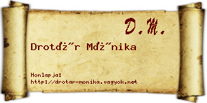 Drotár Mónika névjegykártya